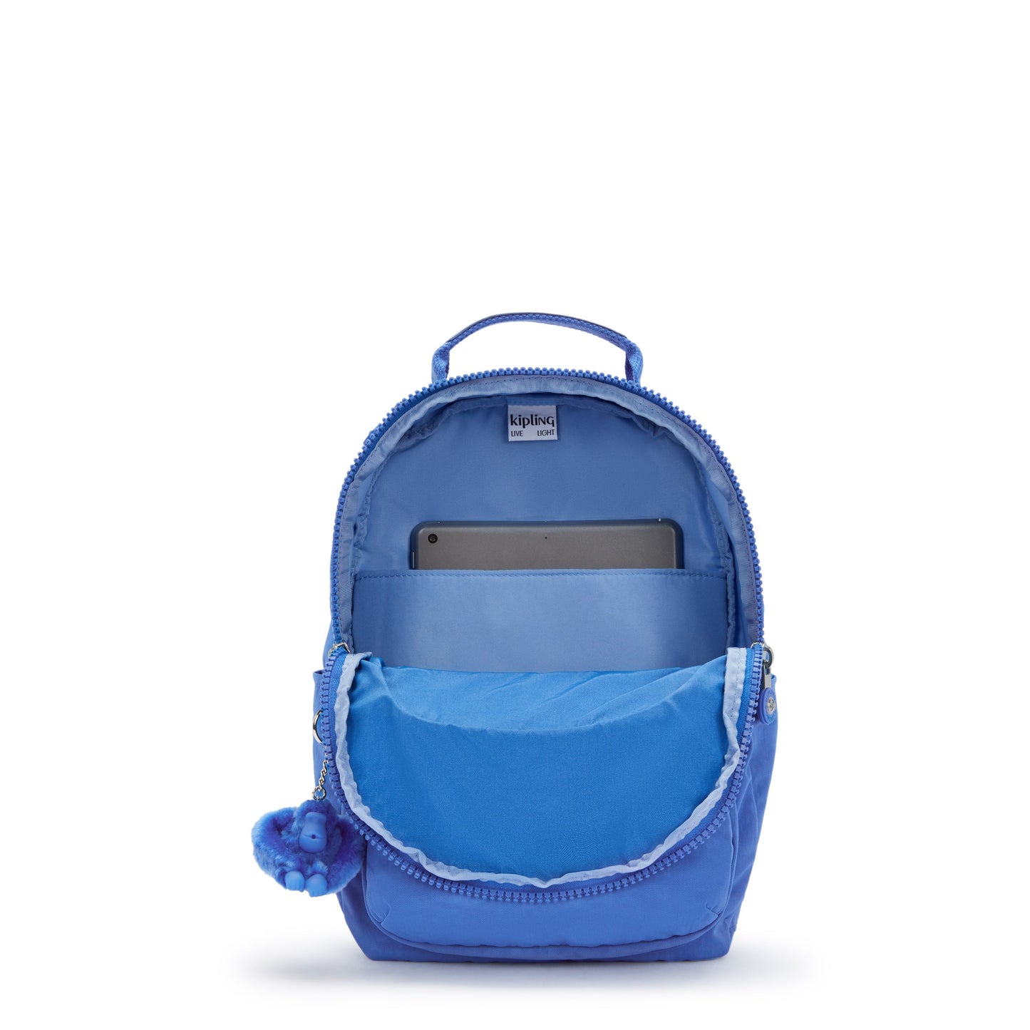 KIPLING-Seoul S-Small Backpack (With Laptop Protection)-Havana Blue-I4082-JC7