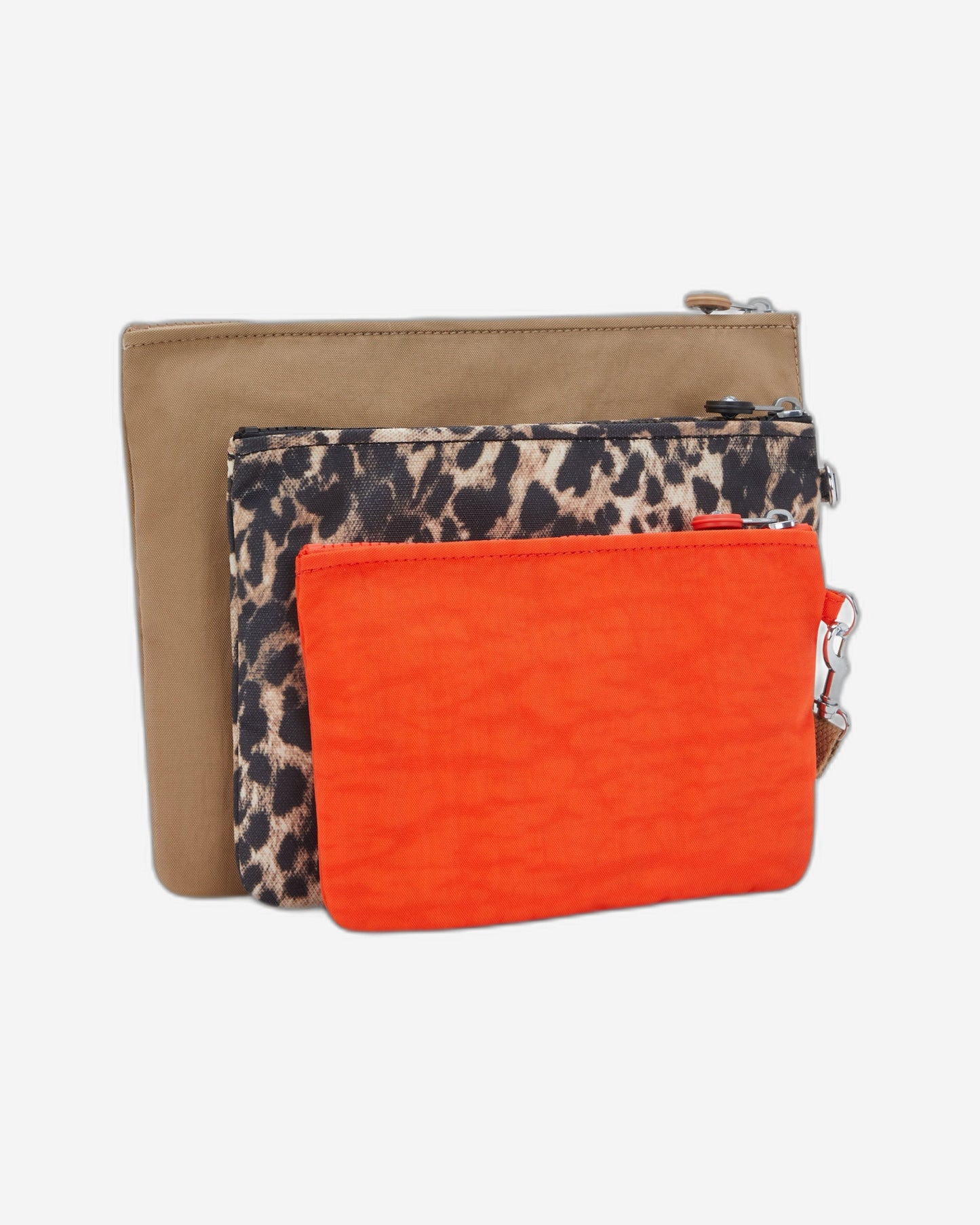 Kipling Iaka L Wristlet Early Tan 3 large pouches (with removable wristlet) I4219-7CN
