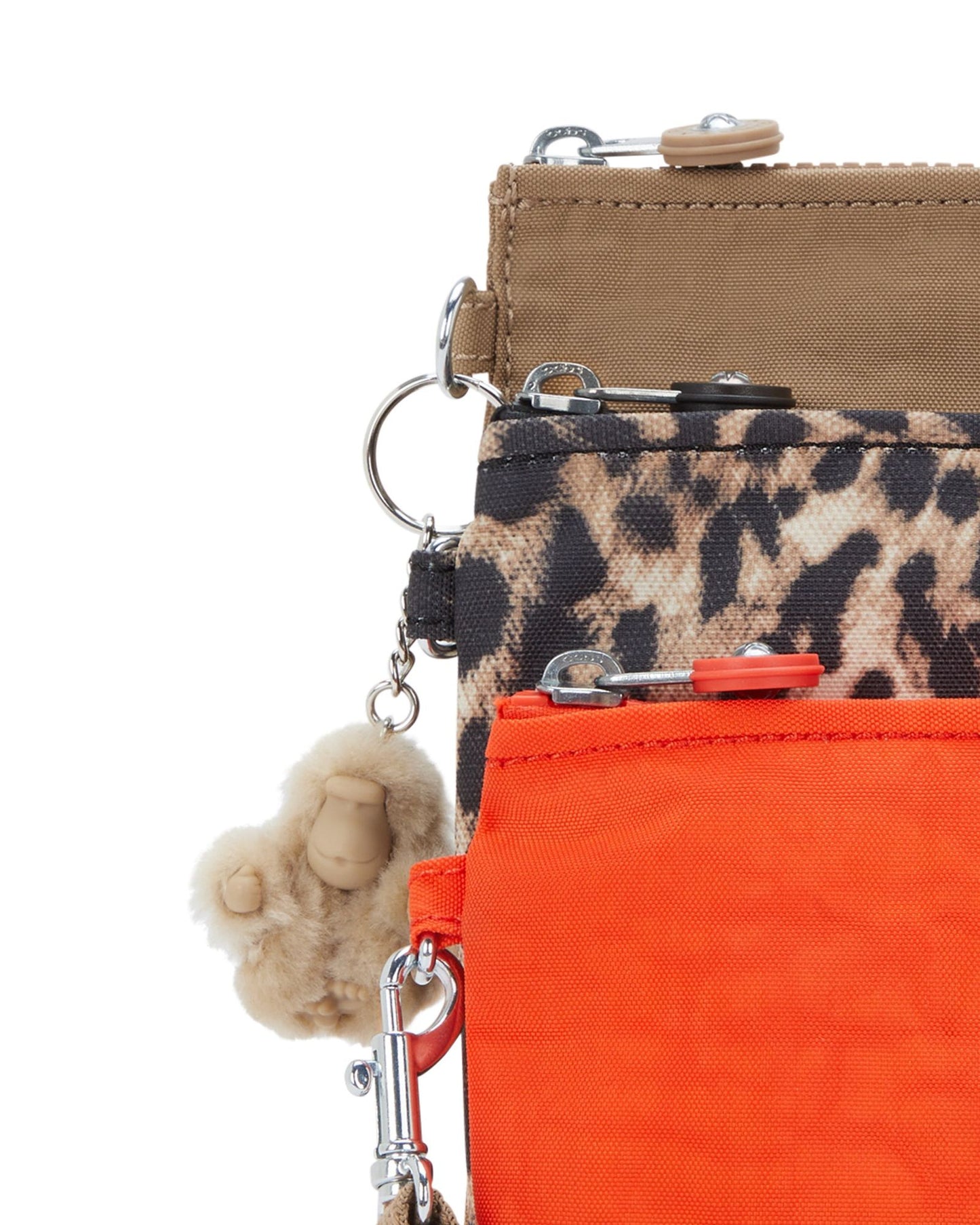 Kipling Iaka L Wristlet Early Tan 3 large pouches (with removable wristlet) I4219-7CN