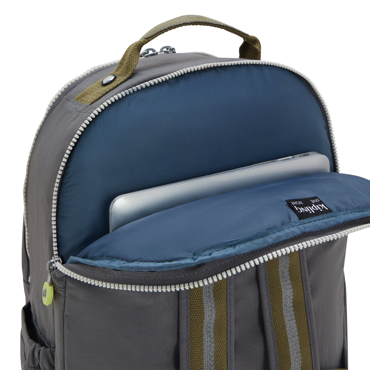 Kipling Seoul Lap Back to Grey Large backpack with laptop compartment I4275-1DX