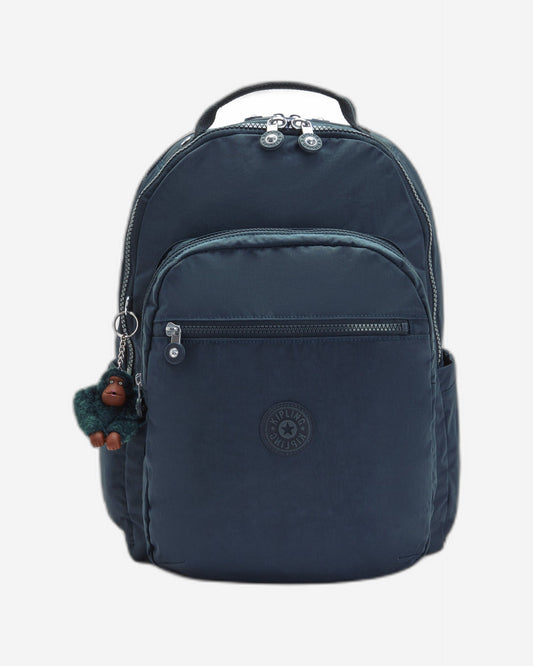 KIPLING-Seoul Lap-Large backpack (with laptop compartment)-True Blue Tonal-I4275-4DX