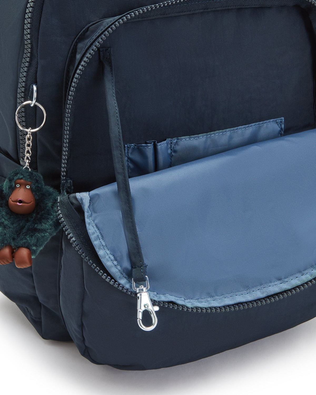 Kipling Seoul Lap True Blue Tonal Large Backpack C2I4275-4DX