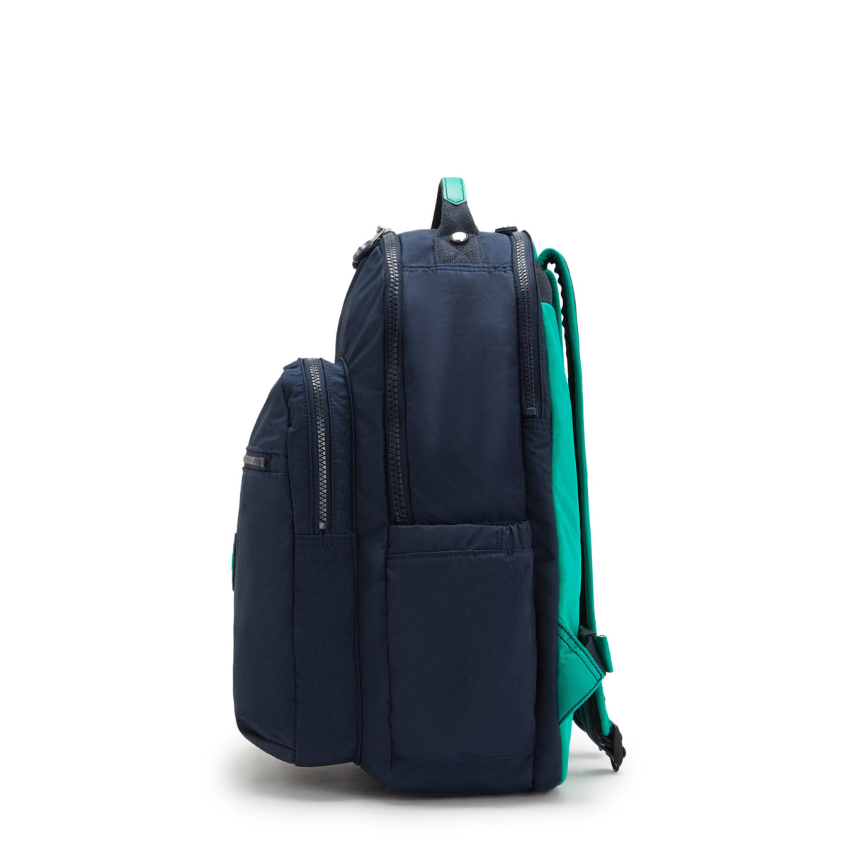 KIPLING-Seoul Lap-Large backpack (with laptop compartment)-Blue Green Bl-I4275-CD7