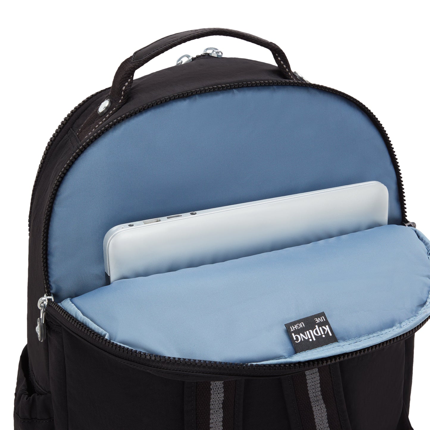 Kipling Seoul Lap True Black Large backpack with laptop compartment I4275-J99