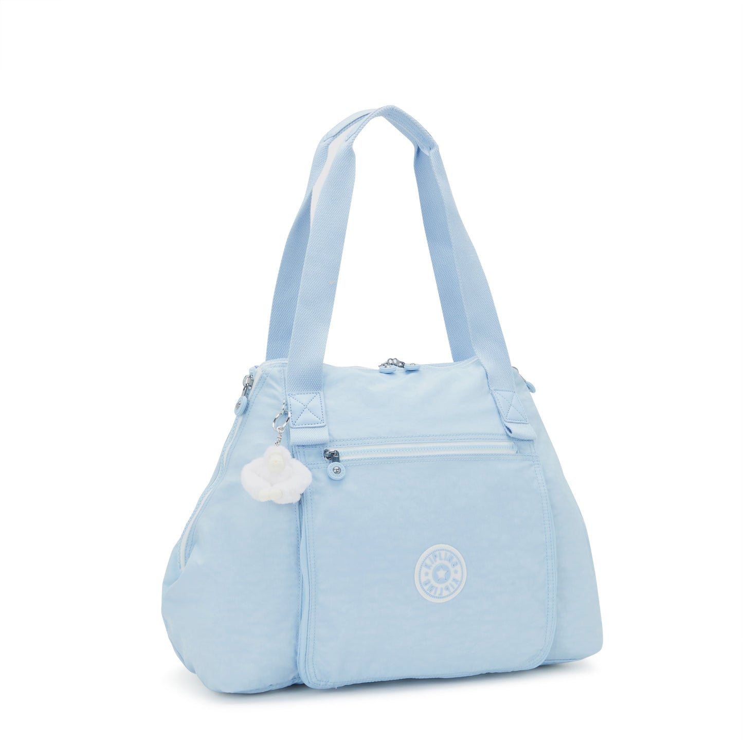 KIPLING-Wellness Art M-Multi-Use Large Tote with Expandable Front Pocket-Frost Blue Bl-I4277-LZ8