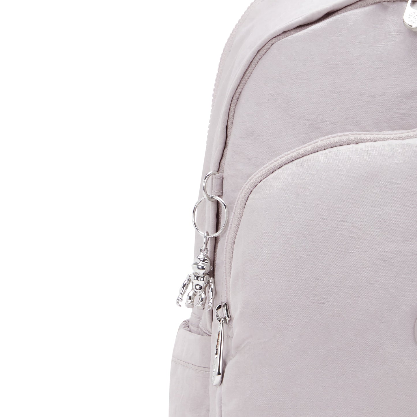 KIPLING-Delia M-Large backpack-Gleam Silver-I4346-K6G
