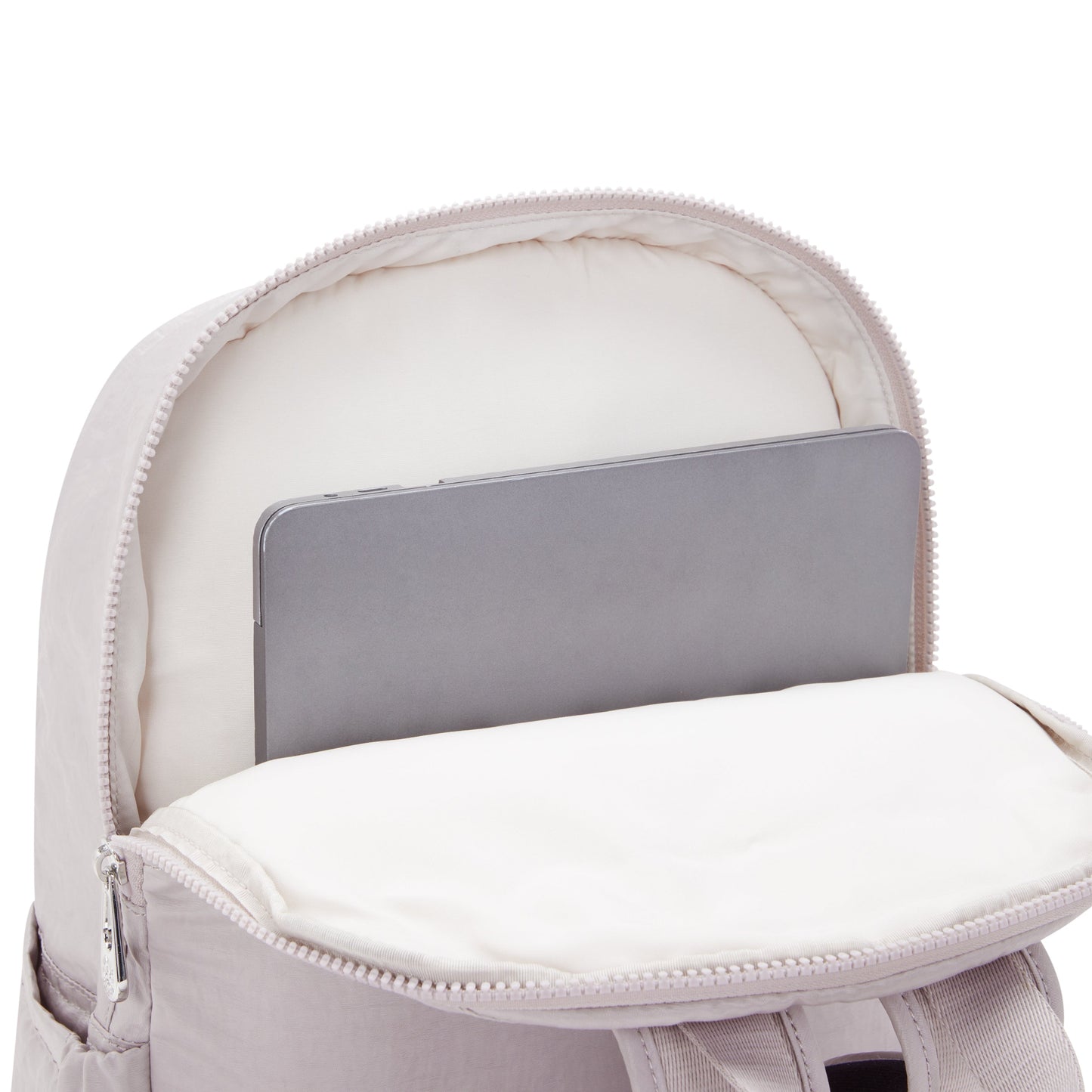 KIPLING-Delia M-Large backpack-Gleam Silver-I4346-K6G