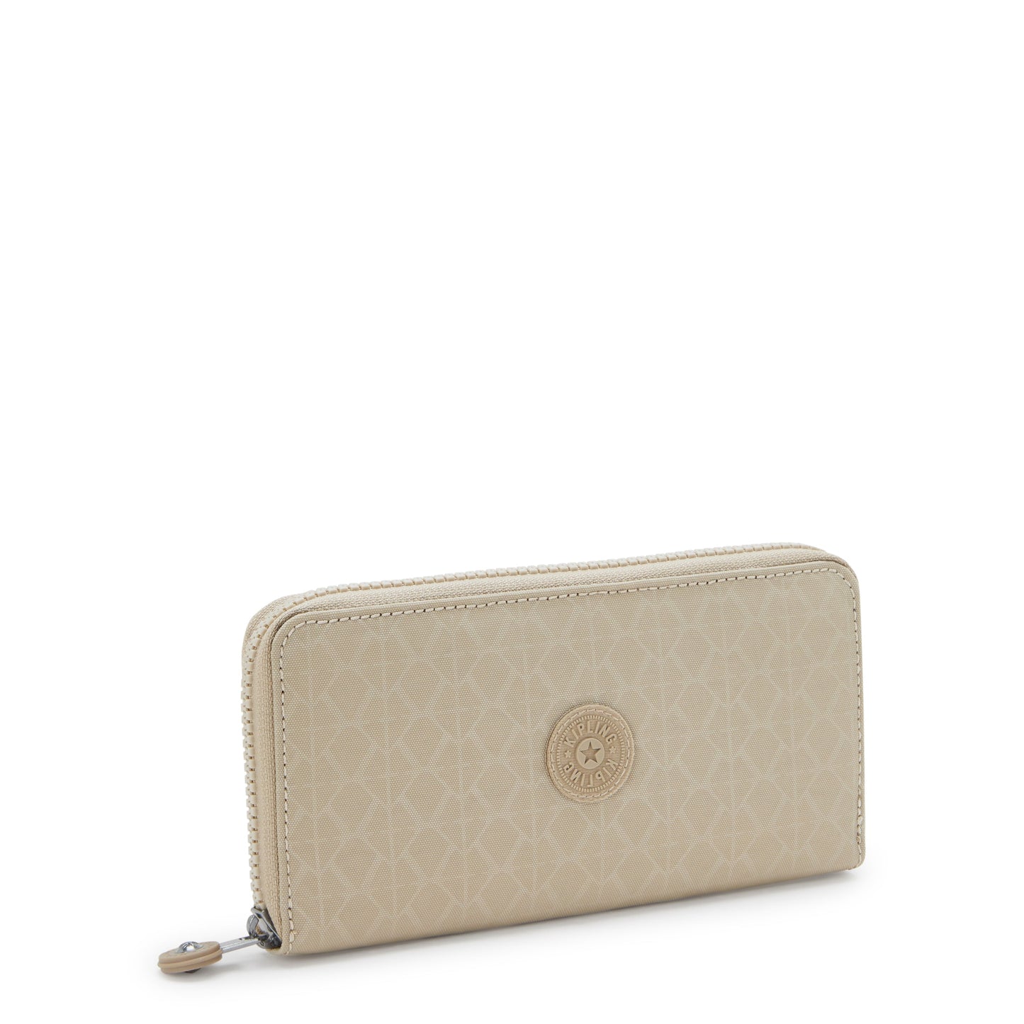 Kipling Money World Signature Beige Embossed Large Wallet I4464-96A