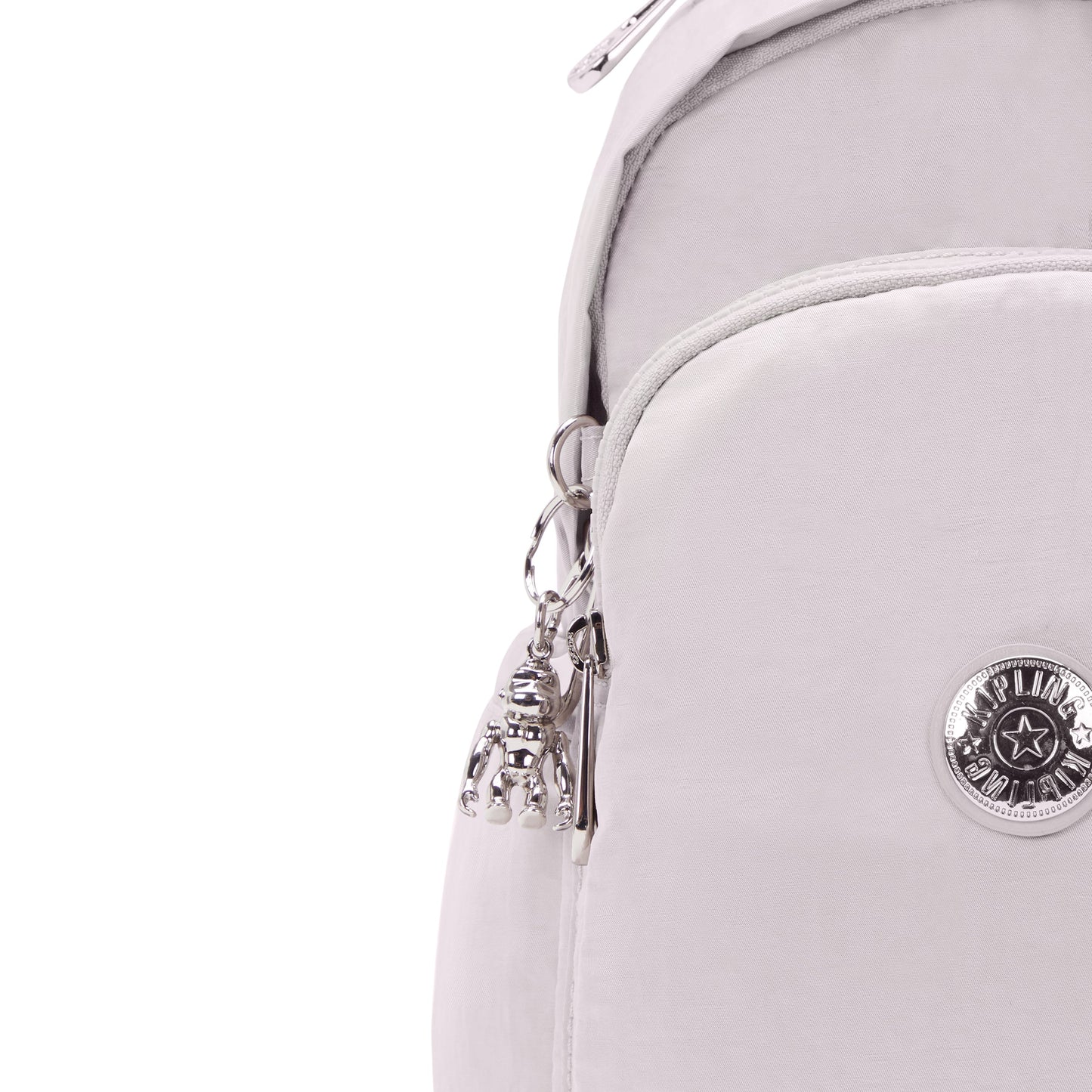 KIPLING-Delia Mini-Small Backpack-Gleam Silver-I4563-K6G