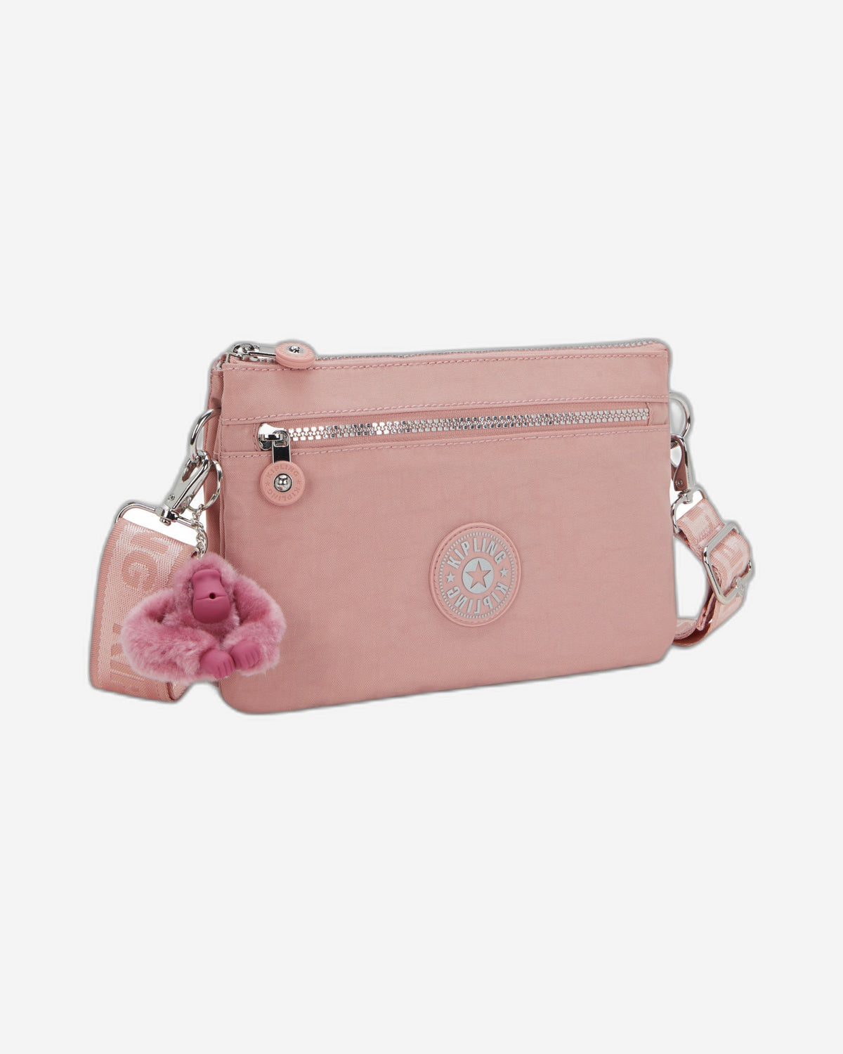Kipling Riri Zip Glorious Pink Small crossbody (with removable shoulderstrap) I4745-8HB