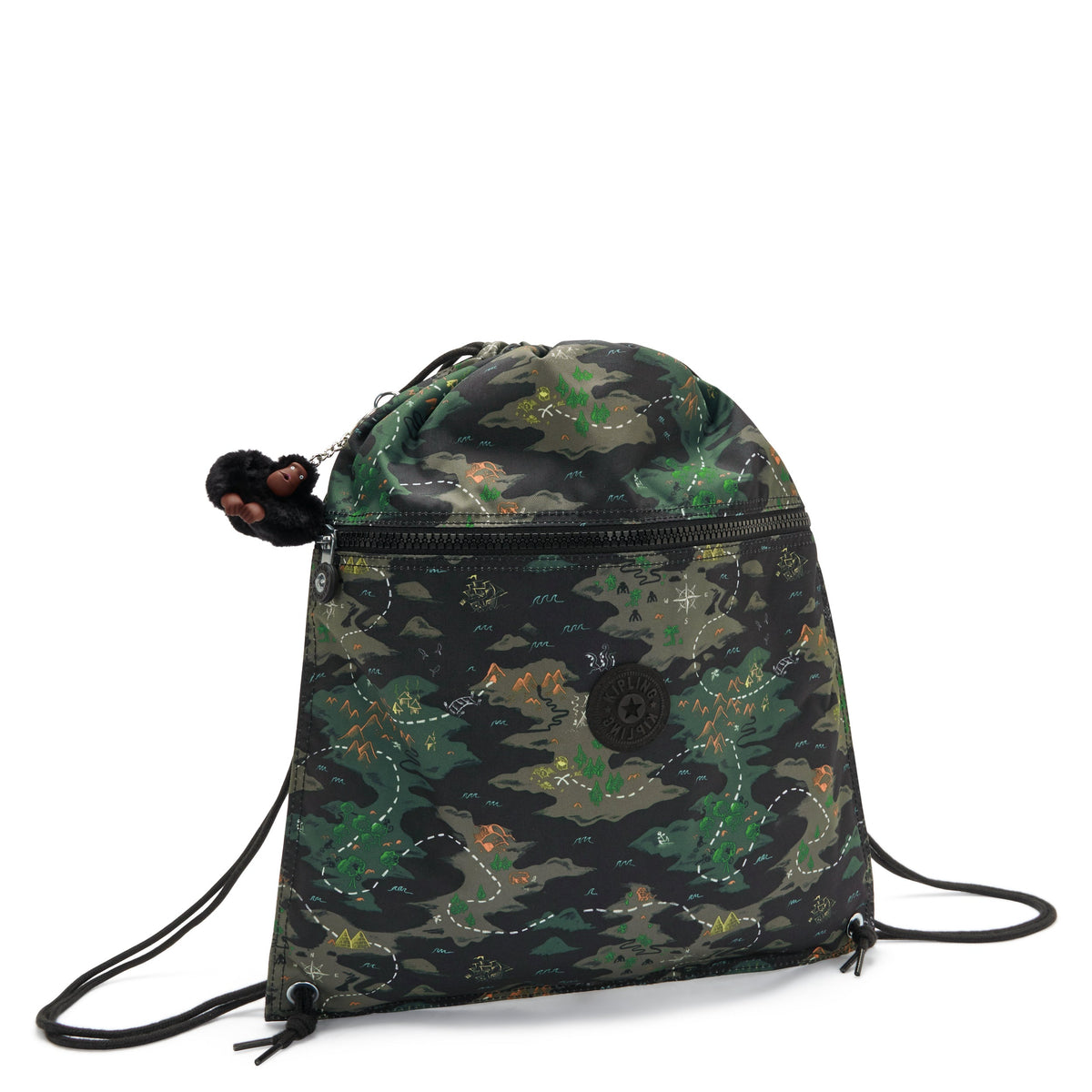 KIPLING Supertaboo Camo Treasure Medium backpack (with drawstring) I5637-3PB