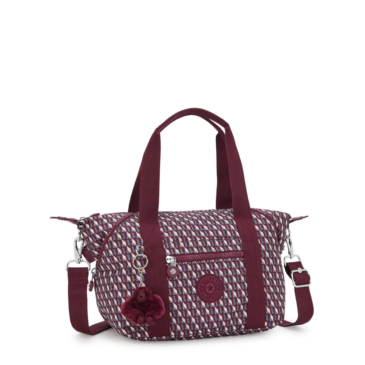 Kipling Art Mini 3Dk Wine Small handbag (with removable shoulderstrap) I5656-1PB