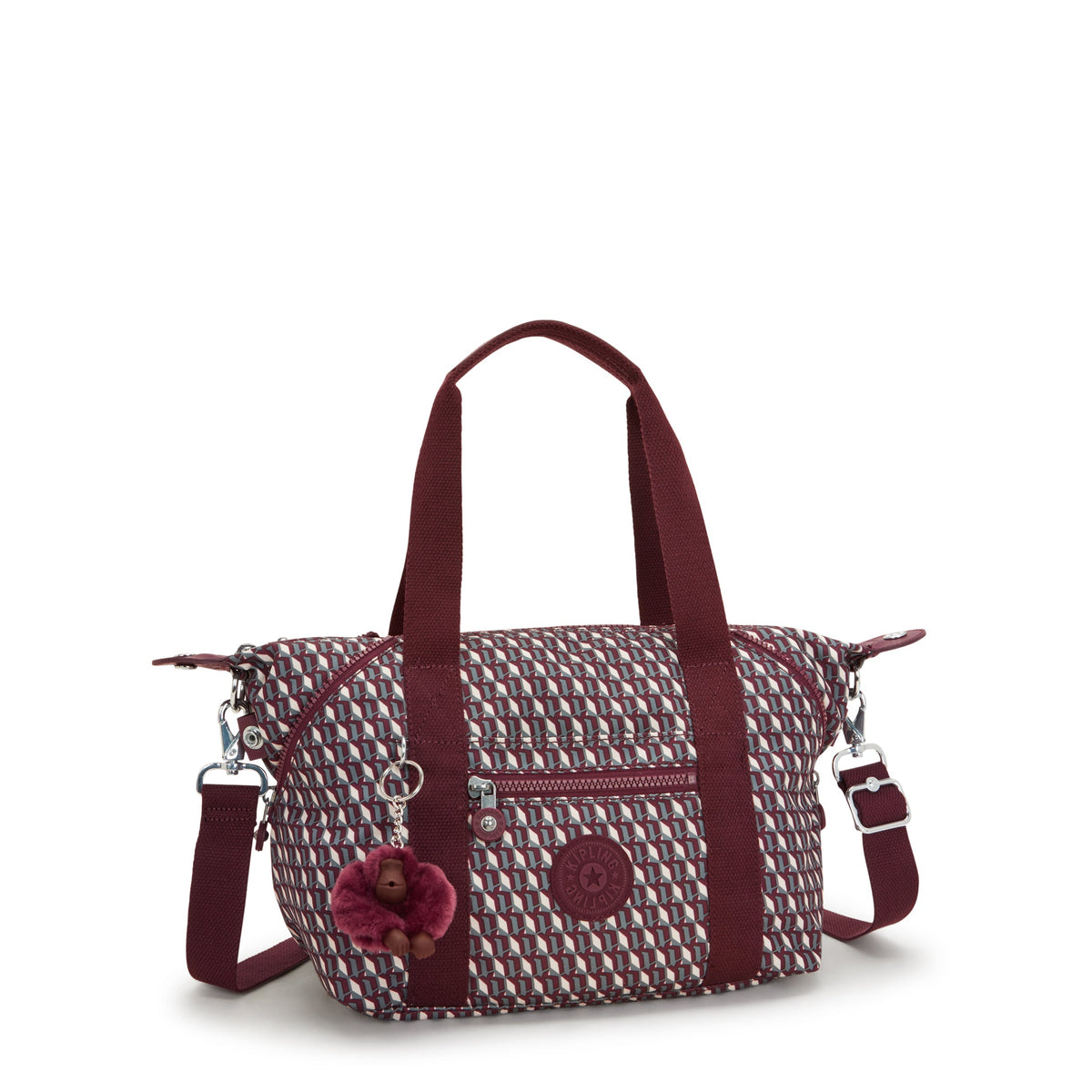 Kipling Art Mini 3Dk Wine Small handbag (with removable shoulderstrap) I5656-1PB