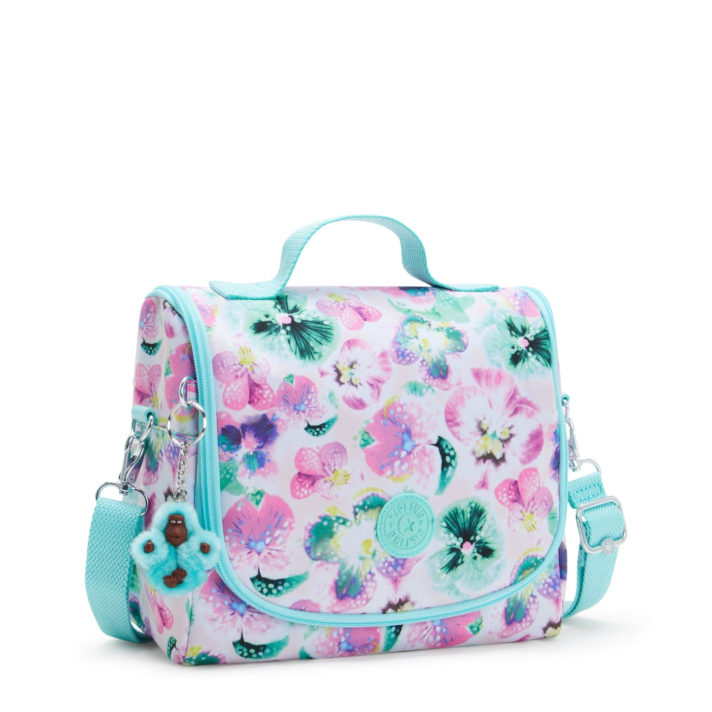 KIPLING-New Kichirou-Large lunchbox (with trolley sleeve)-Aqua Blossom-I5749-7EC