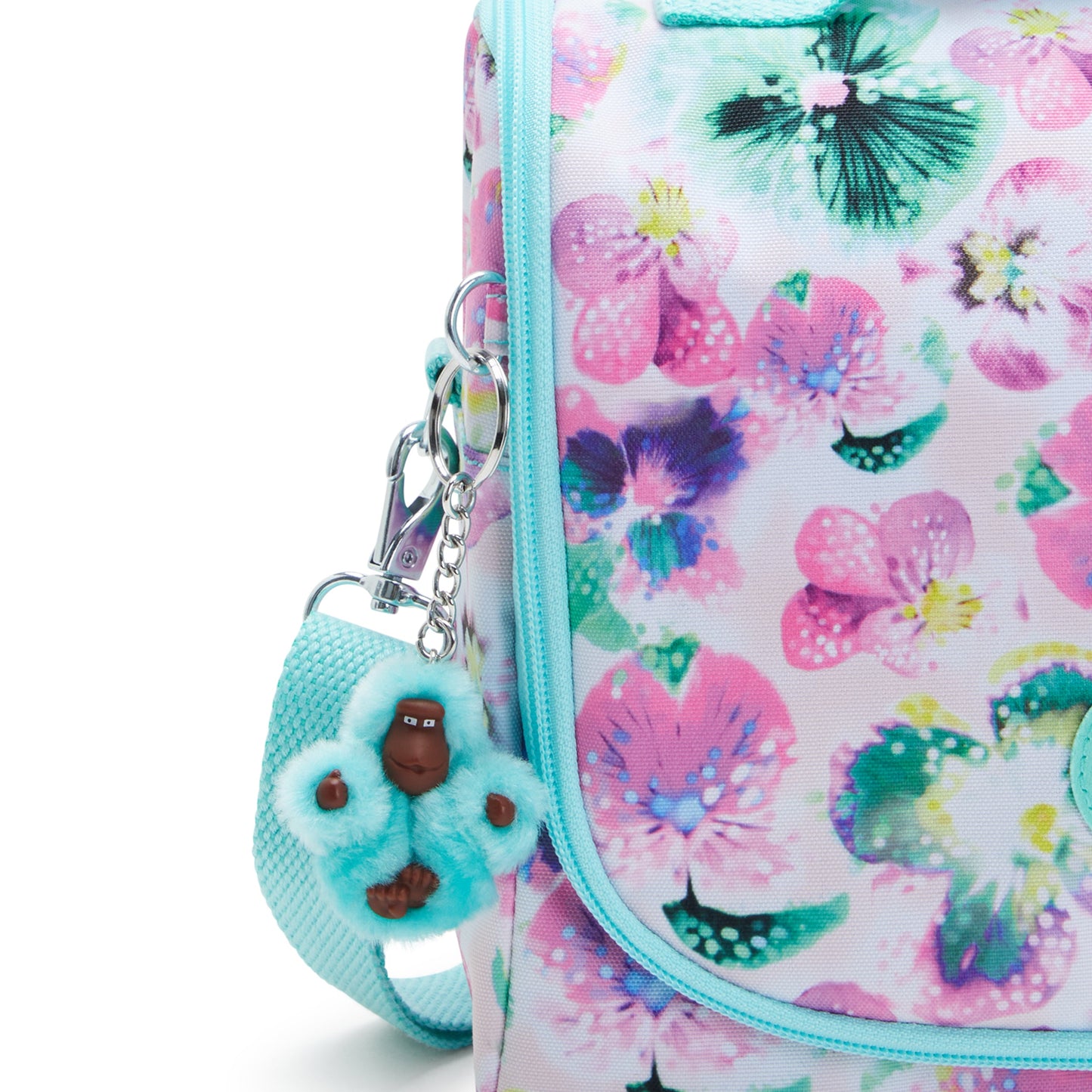 KIPLING-New Kichirou-Large lunchbox (with trolley sleeve)-Aqua Blossom-I5749-7EC