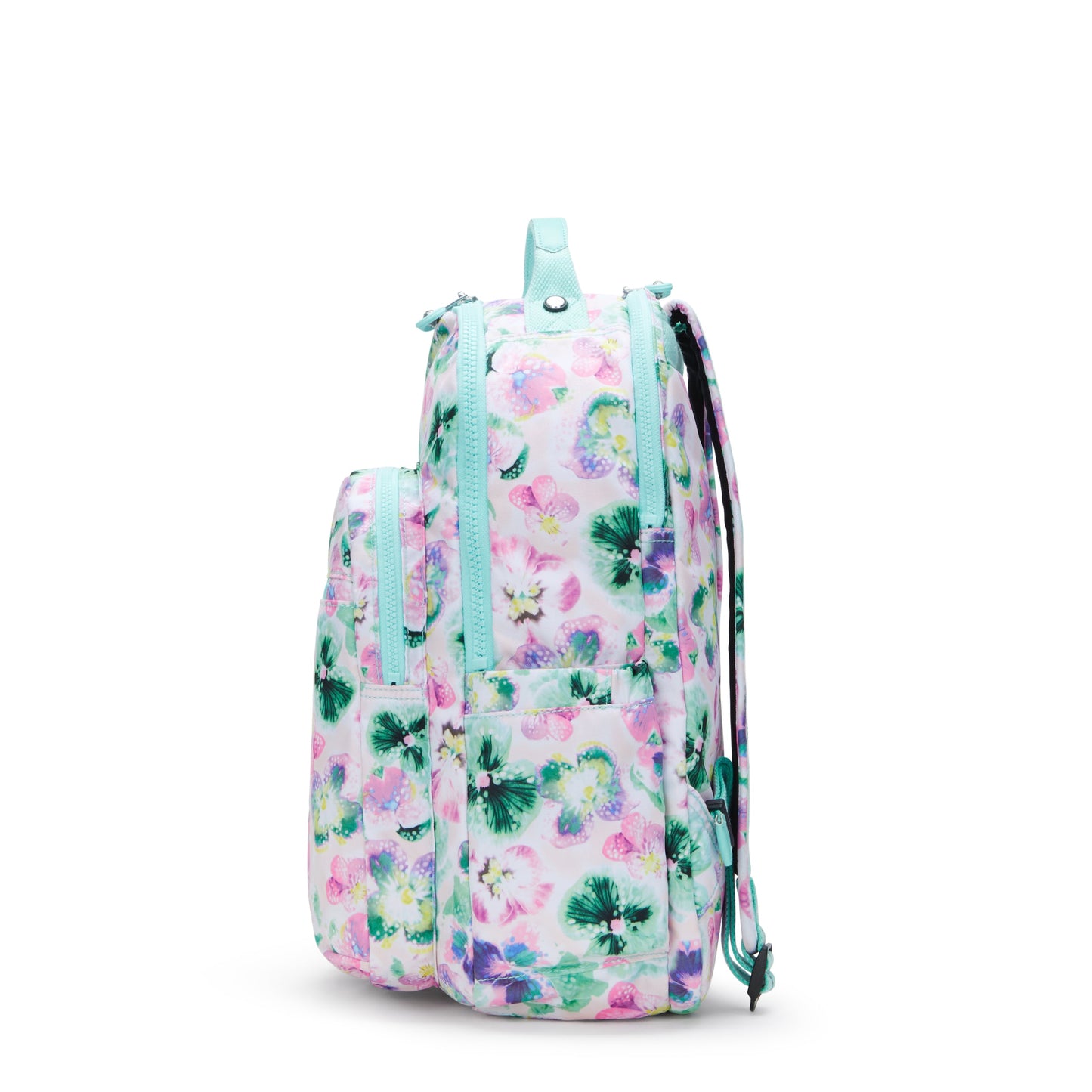 Kipling Seoul Lap Aqua Blossom Large Backpack C2I5816-7EC