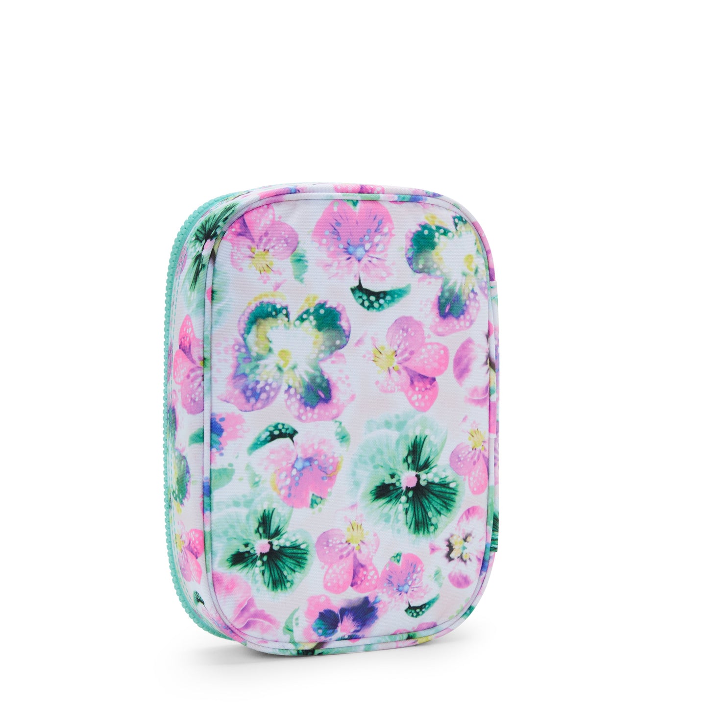 Kipling 100 Pens Aqua Blossom Large Pencase C2I6002-7EC