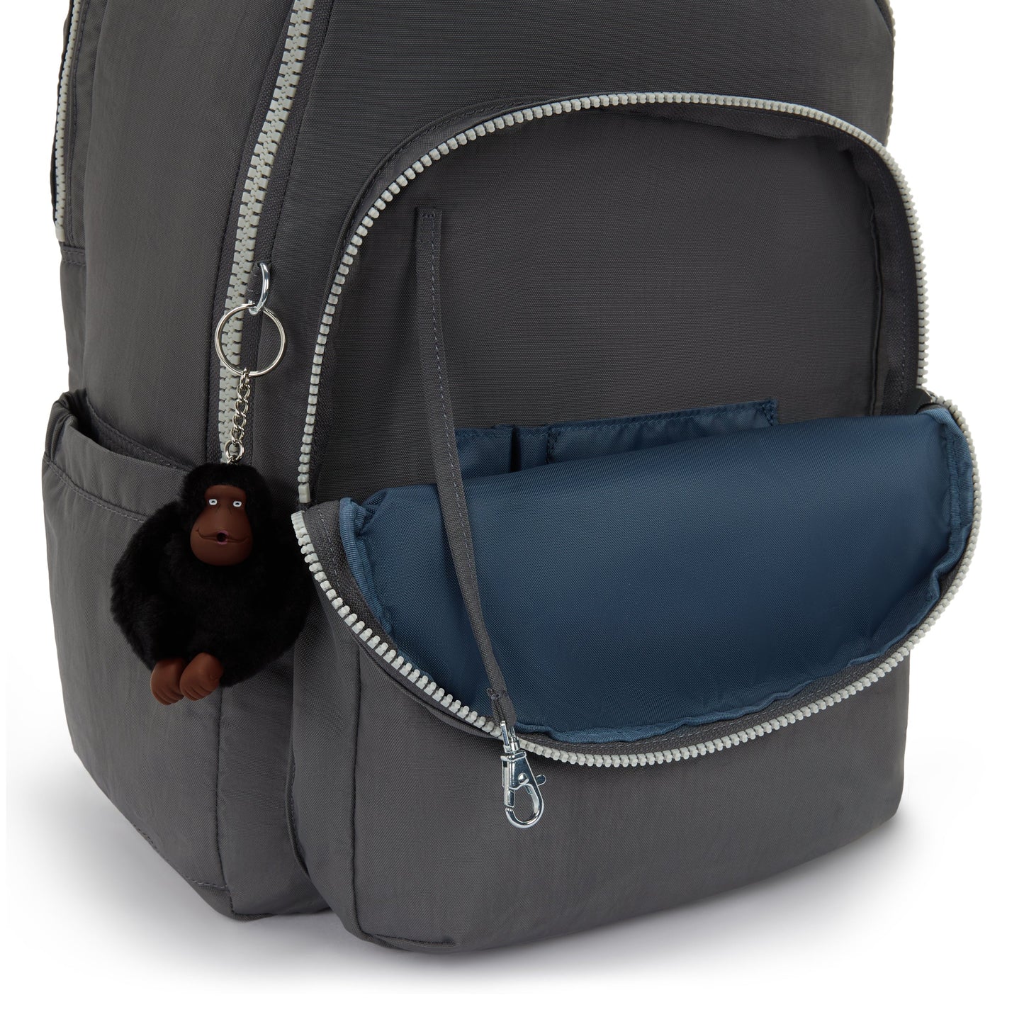 Kipling Seoul College Extra Back to Grey Large backpack with laptop compartment I6350-1DX