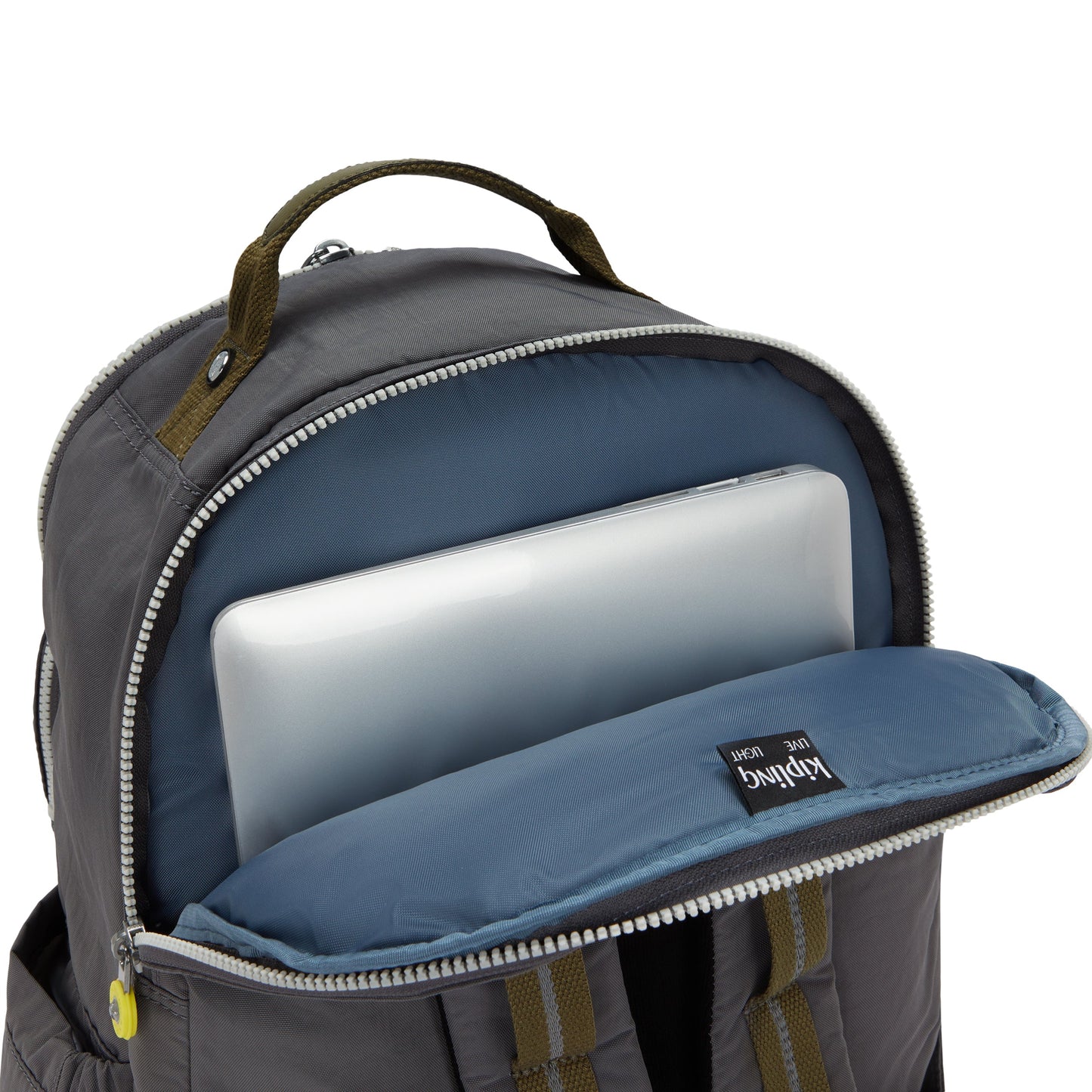 Kipling Seoul College Extra Back to Grey Large backpack with laptop compartment I6350-1DX