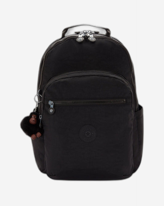 Kipling Seoul College Extra True Black Large backpack with laptop compartment I6350-J99