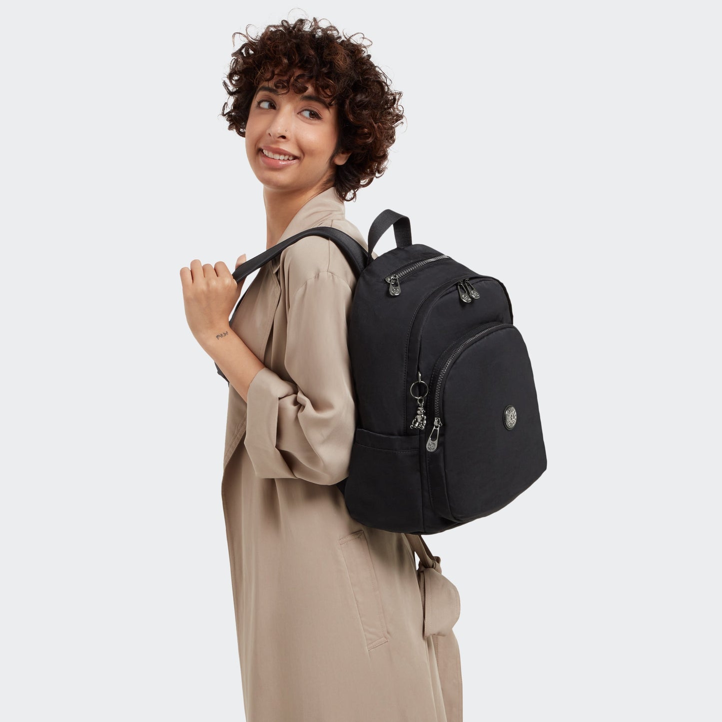KIPLING-Delia-Medium Backpack-Endless Black-I6371-TB4