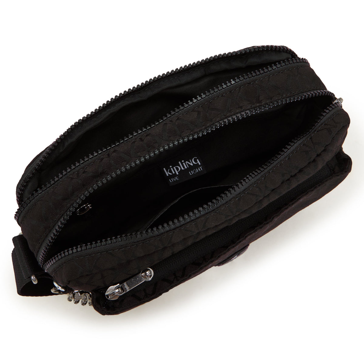 Kipling Abanu M Black Sign Jq Medium Crossbody I6575-Y12