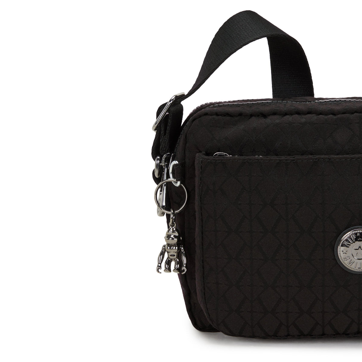Kipling Abanu M Black Sign Jq Medium Crossbody I6575-Y12
