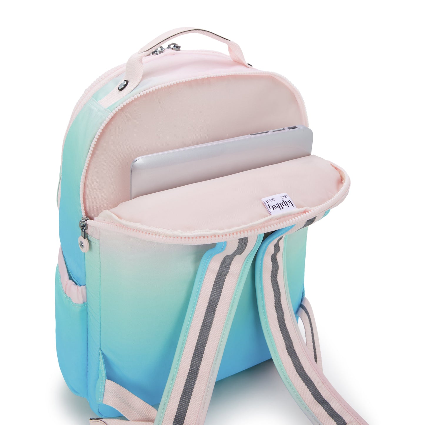 Kipling Seoul Lap Gradient Sea Large backpack with laptop compartment I6658-63U