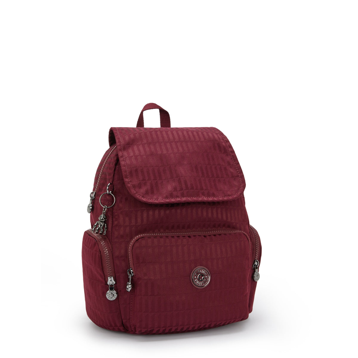 Kipling City Zip S Maroon Tile Jq Small backpack I6749-9HX