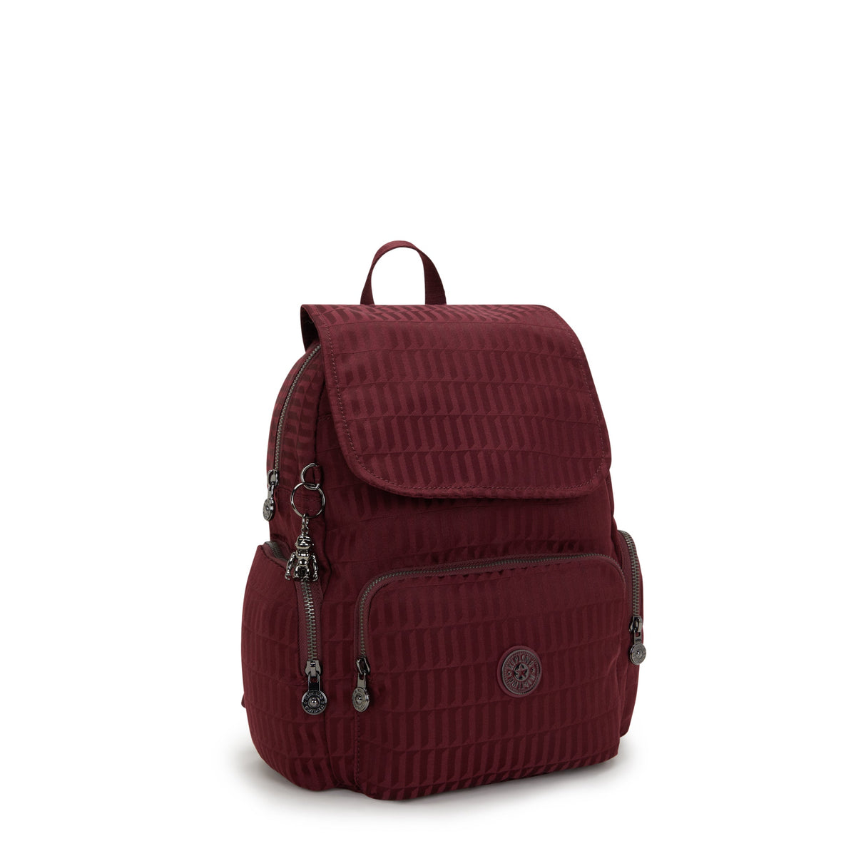 Kipling City Zip S Maroon Tile Jq Small backpack I6749-9HX