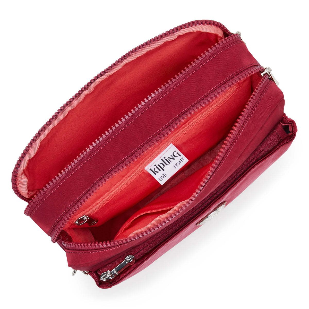 Kipling Abanu M Red Red Wine Medium Crossbody Bag I6847-6SE