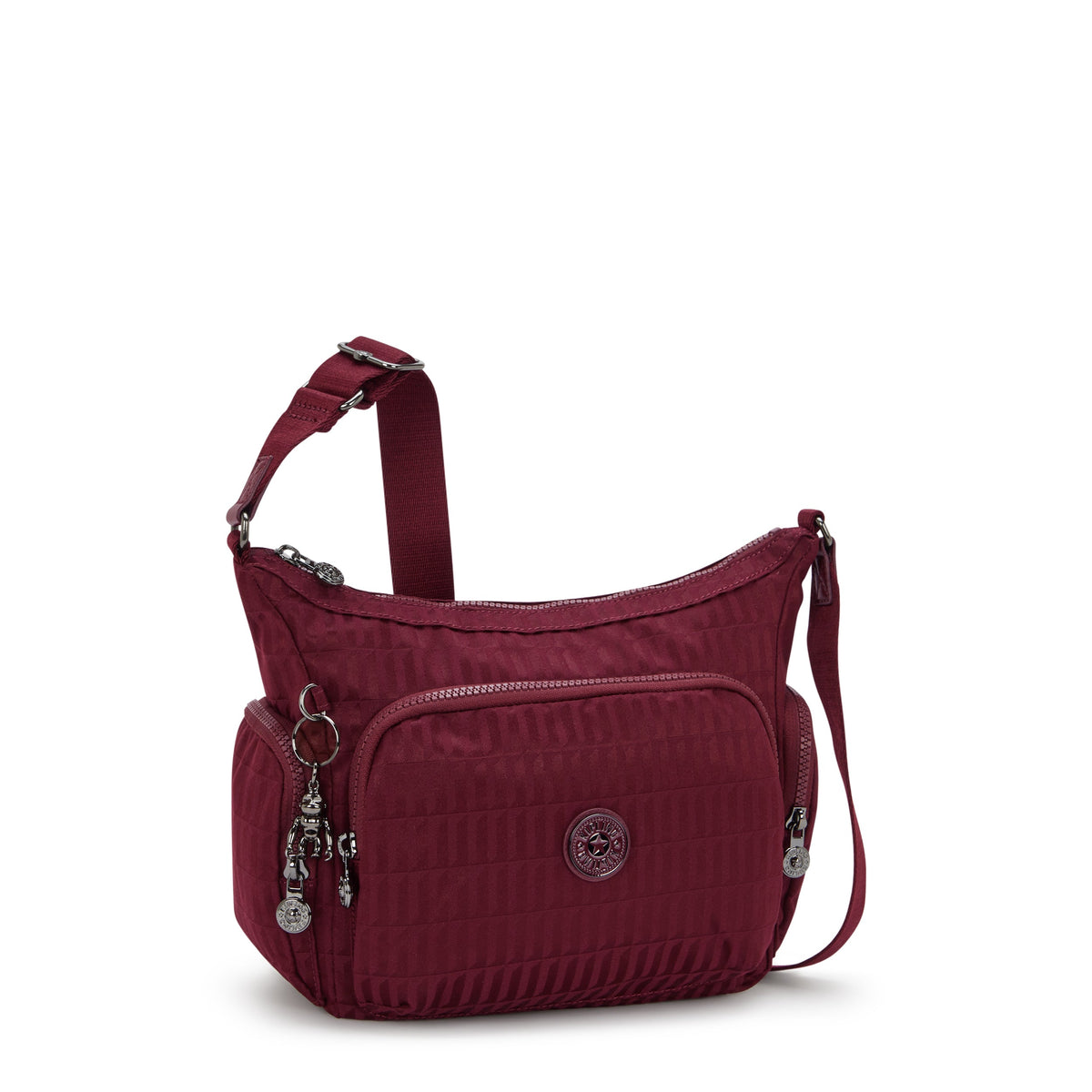 Kipling Gabb S Maroon Tile Jq Medium crossbody I7101-9HX