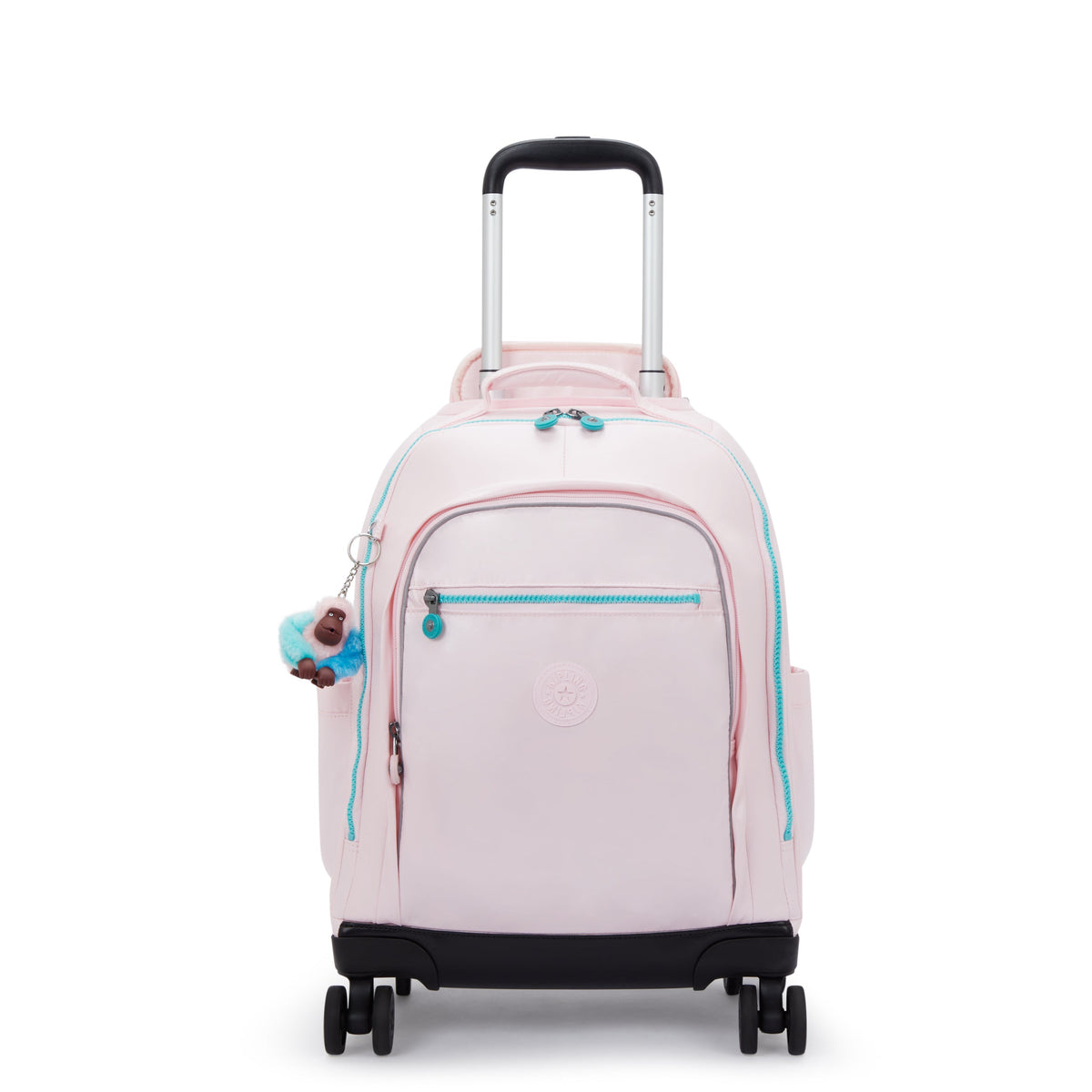 Kipling New Zea Sea Pink Met Large wheeled backpack with laptop compartment I7267-52J