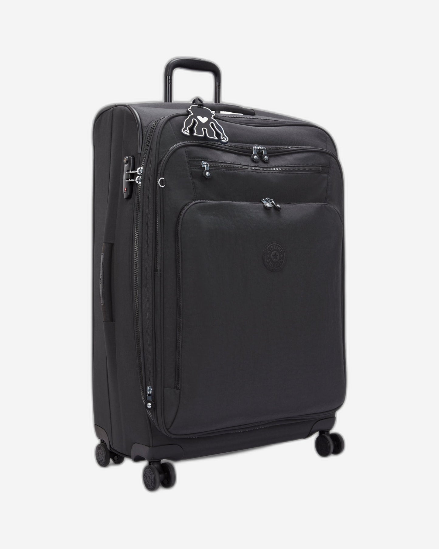 KIPLING New Youri Spin L Black Noir Large expandable wheeled luggage I7930-P39