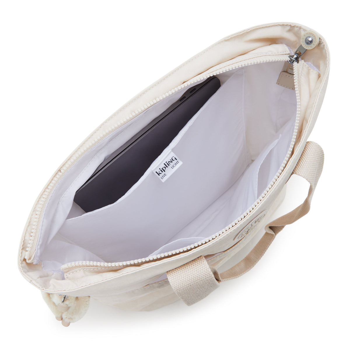Kipling Hanifa Hideaway Beige Large Tote I7937-7JR
