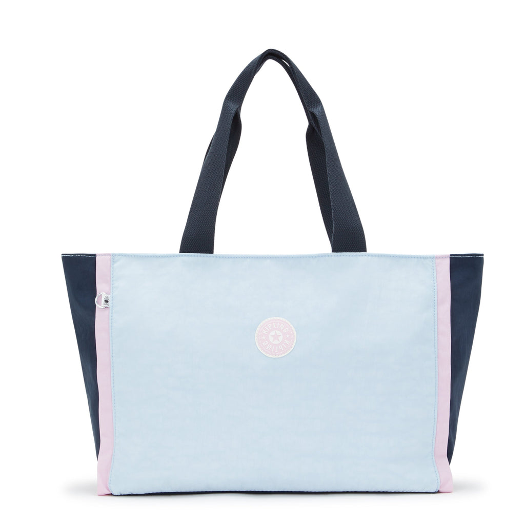 KIPLING Nalo Large Tote with Zipped Main Compartment L Pink Blue Bl I7988 9KR