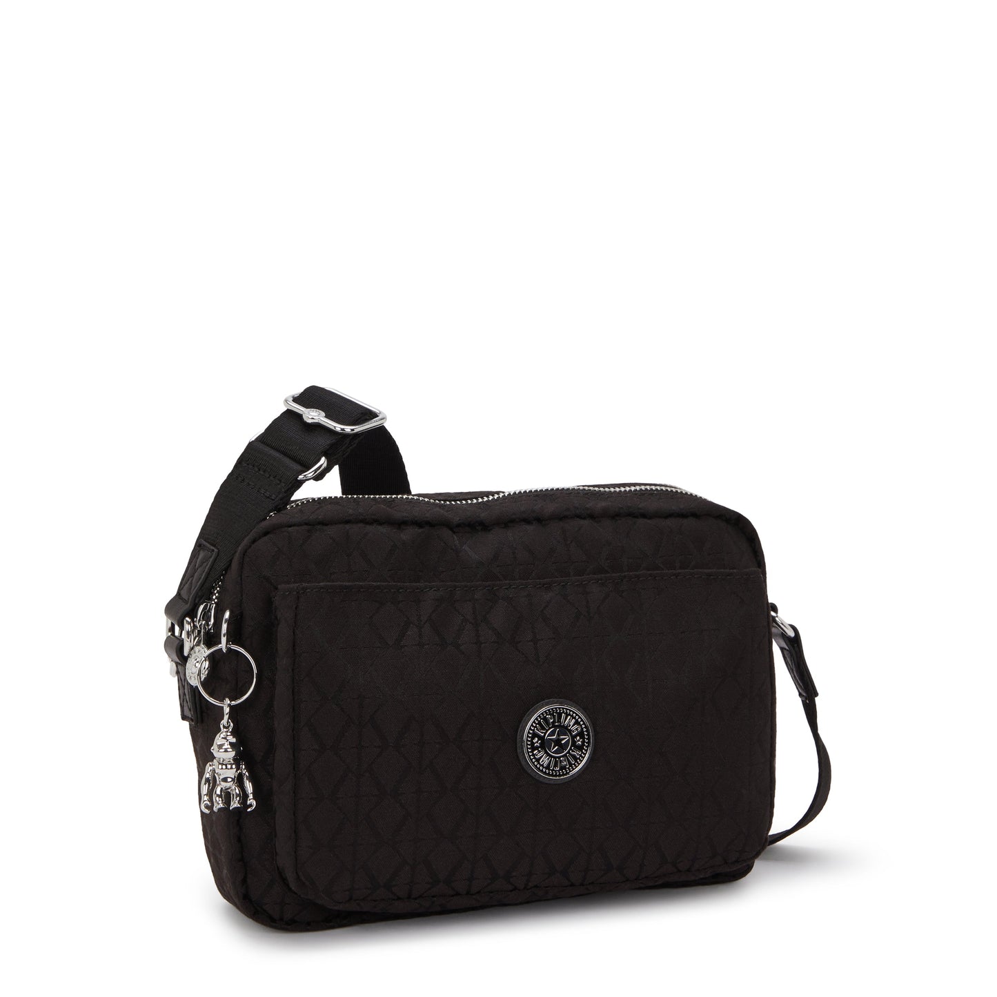 KIPLING Abanu M Noir Sign Jq Medium crossbody I8024-4NW