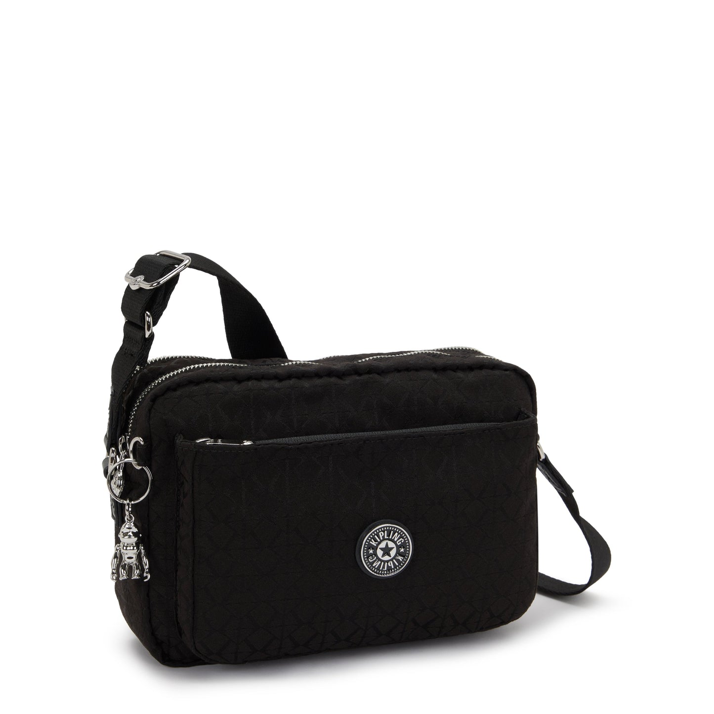 KIPLING Abanu M Noir Sign Jq Medium crossbody I8024-4NW