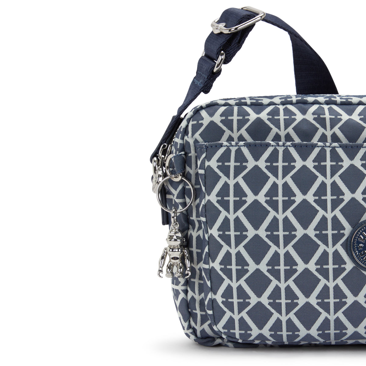 Kipling Abanu M Navy Sign Jq Medium crossbody I8024-8DM