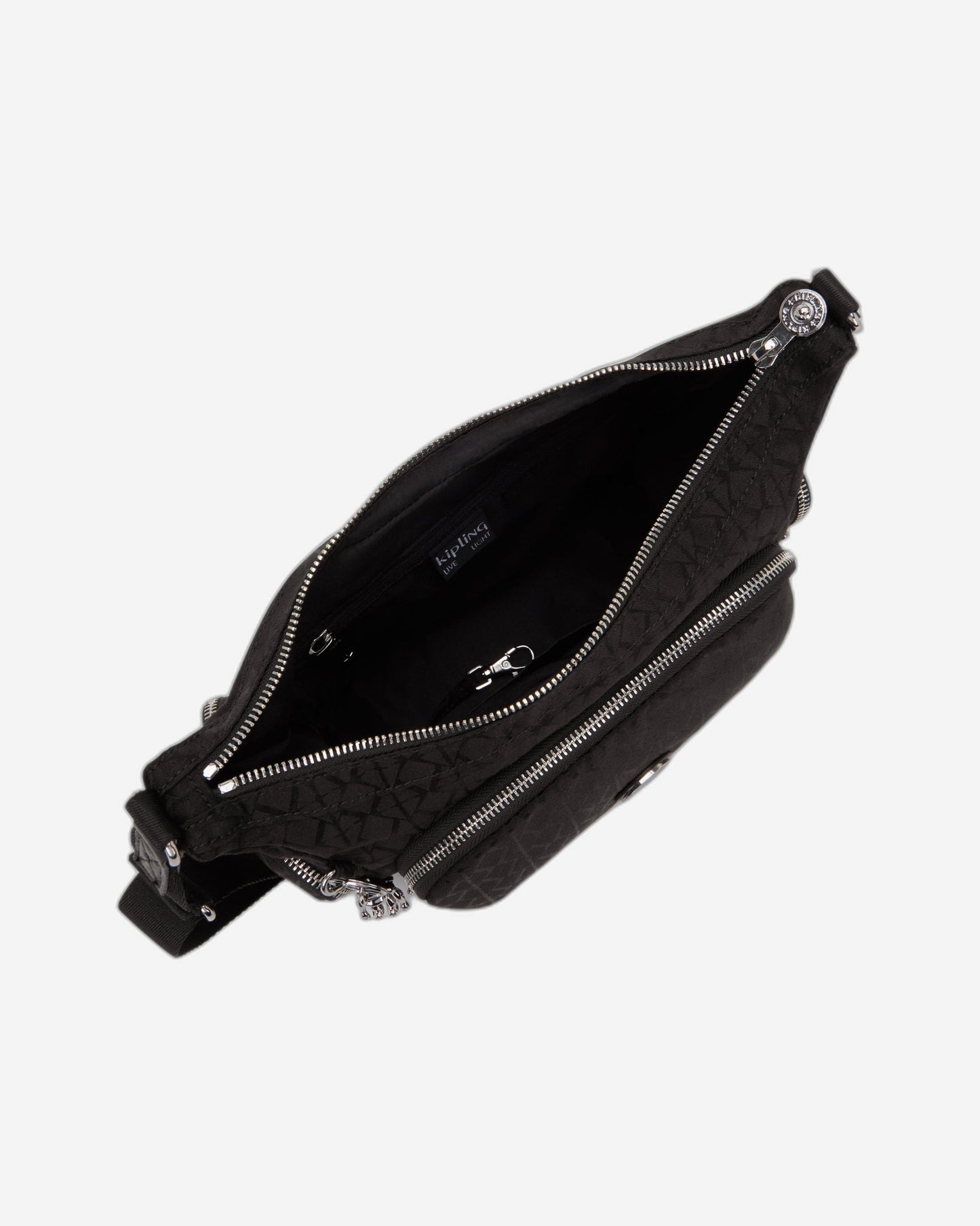 KIPLING Gabb S Noir Sign Jq Medium crossbody I8039-4NW
