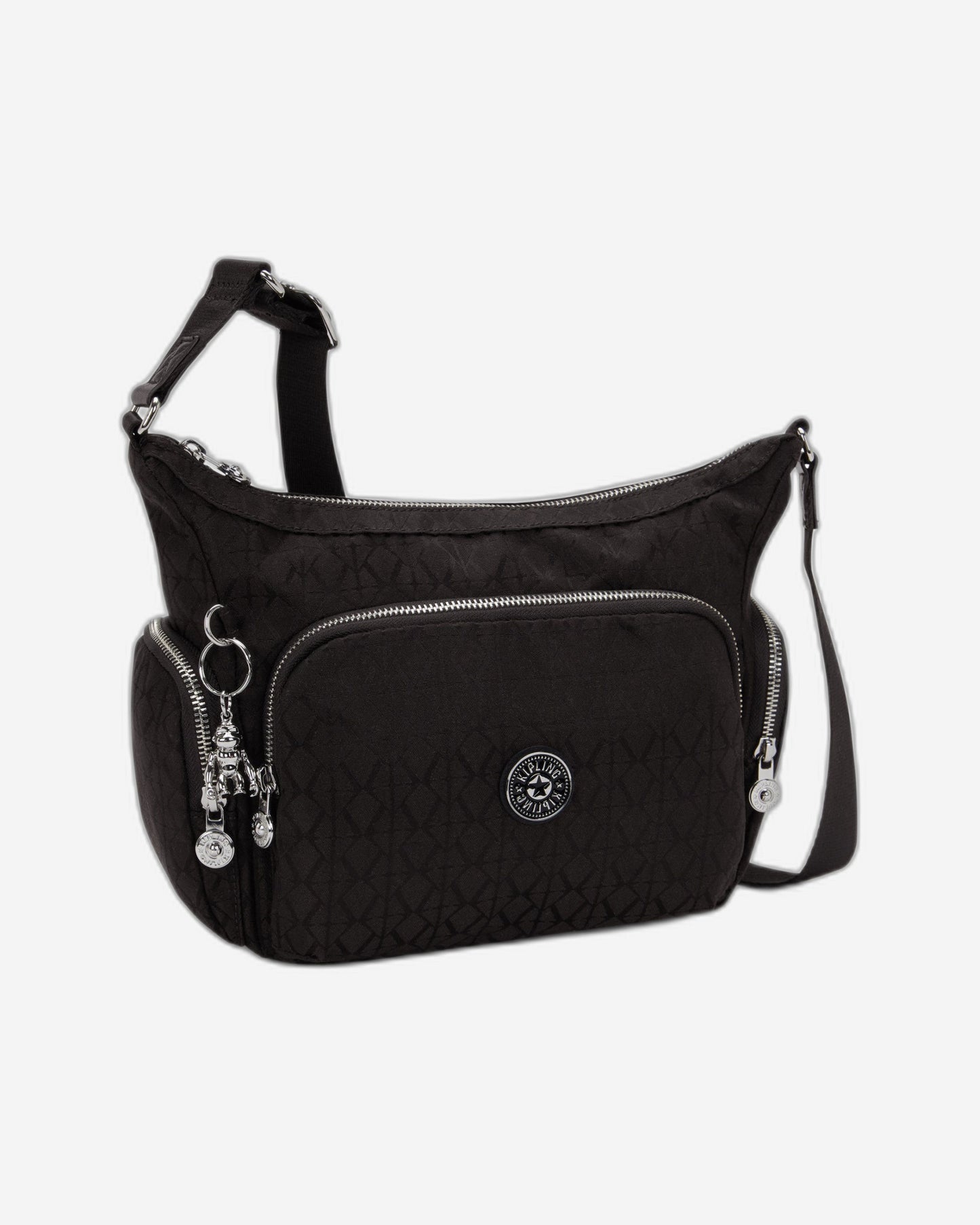 KIPLING Gabb S Noir Sign Jq Medium crossbody I8039-4NW