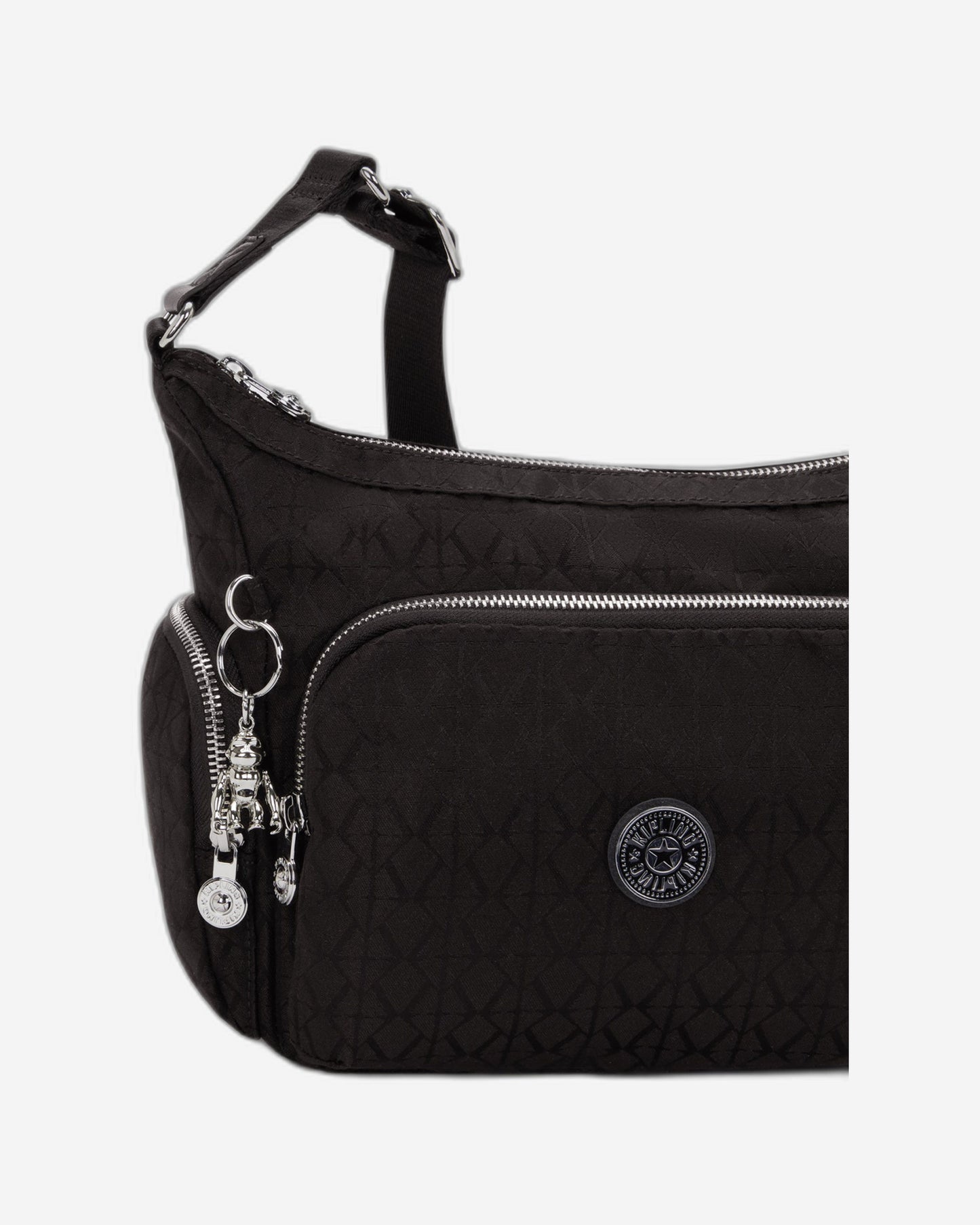 KIPLING Gabb S Noir Sign Jq Medium crossbody I8039-4NW