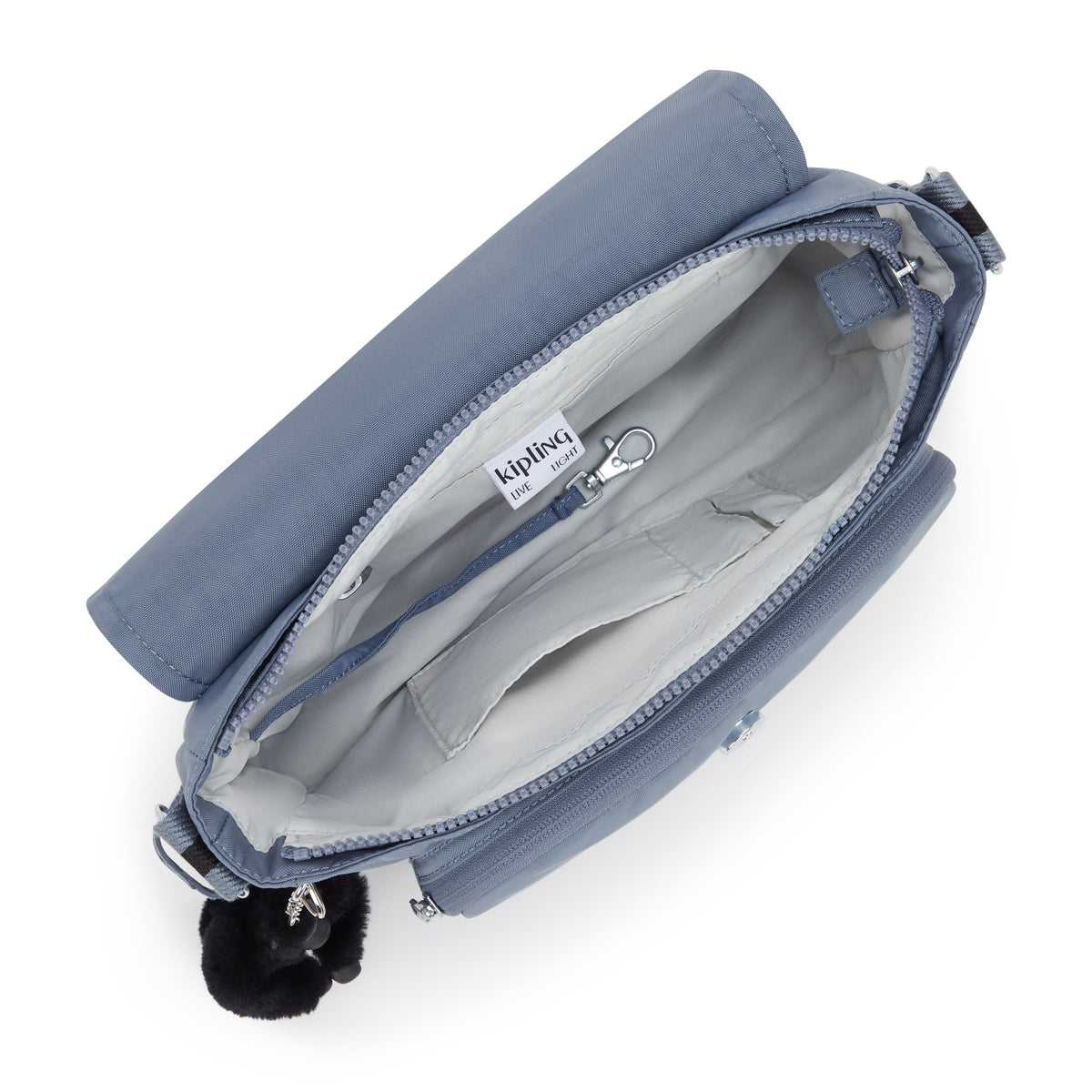 Kipling Dalma Blue Stone Medium crossbody (with expandable zip) I8123-6FB