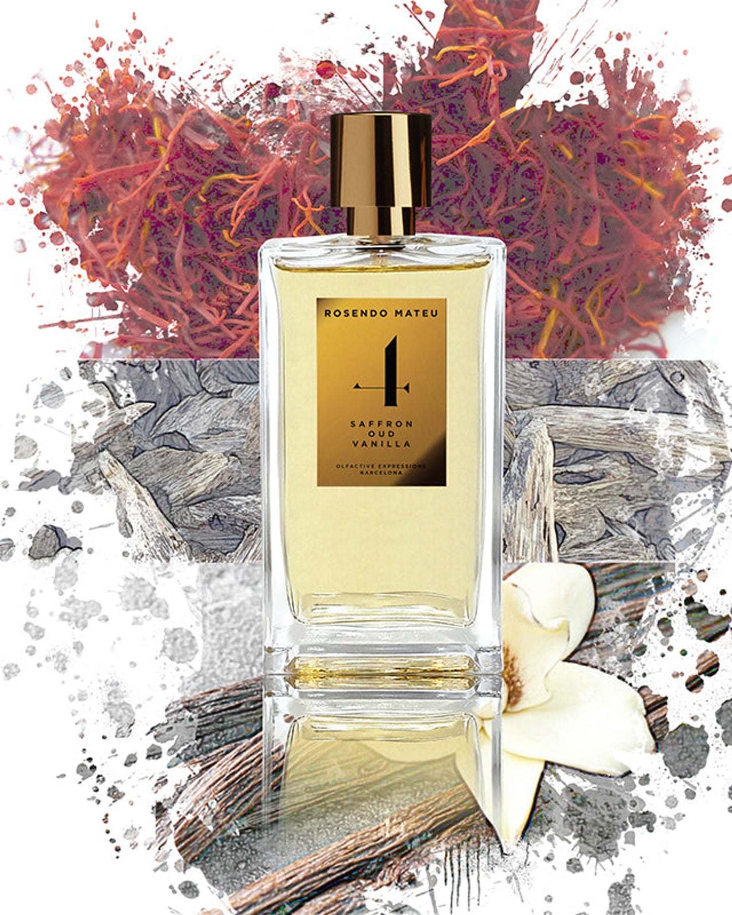 Rosendo Mateu No. 4 Saffron, Oud, Vanilla Unisex Natural Spray EDP 100ml