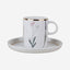 Porland Porselen Botanical Tea Cup and Saucer Set - 200 cc. - 04ALM005073