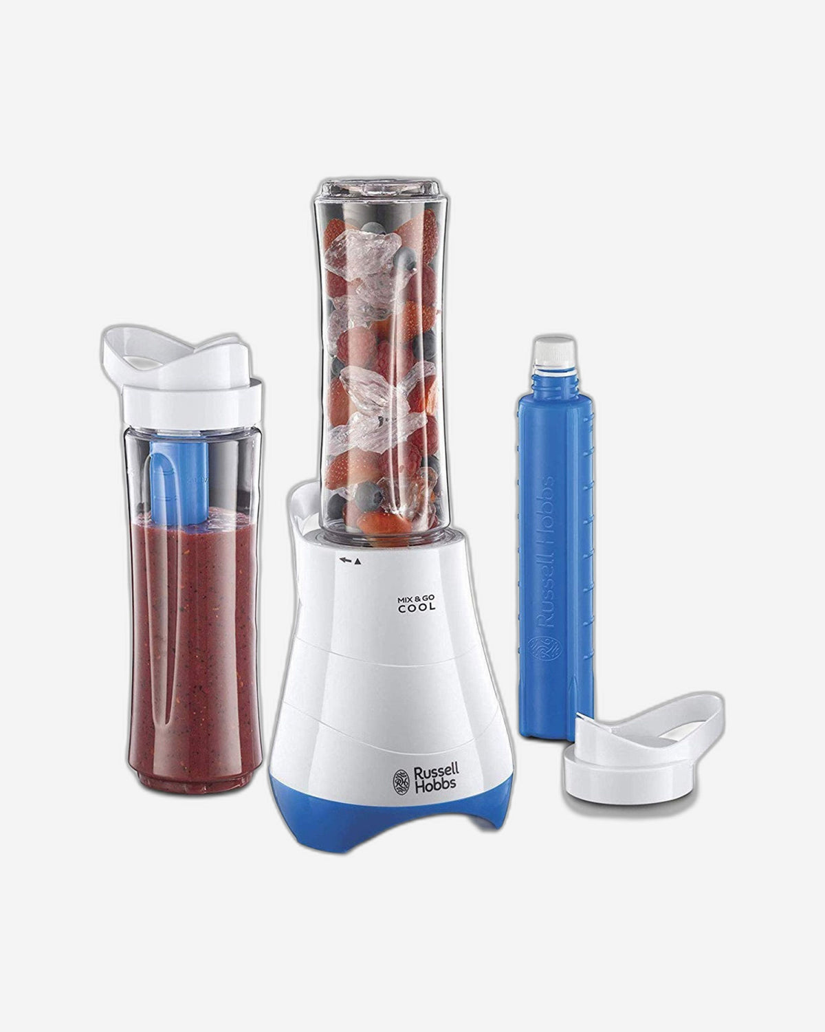 RUSSELL HOBBS MIX & GO COOL PERSONAL BLENDER 600ML SMOOTHIE MAKER 300W - 21351
