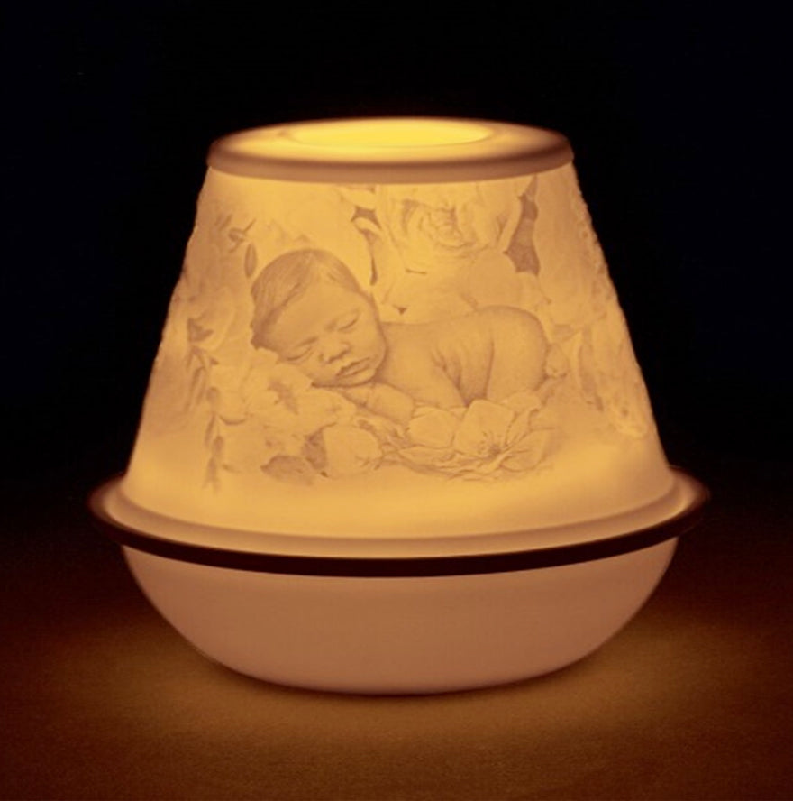 LITHOPHANE VOTIVE LIGHT - NEW BABY