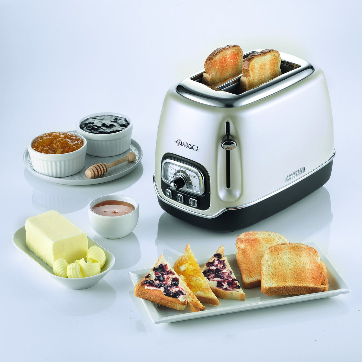 ARIETE CLASSICA 2-SLICE TOASTER, PEARL 158