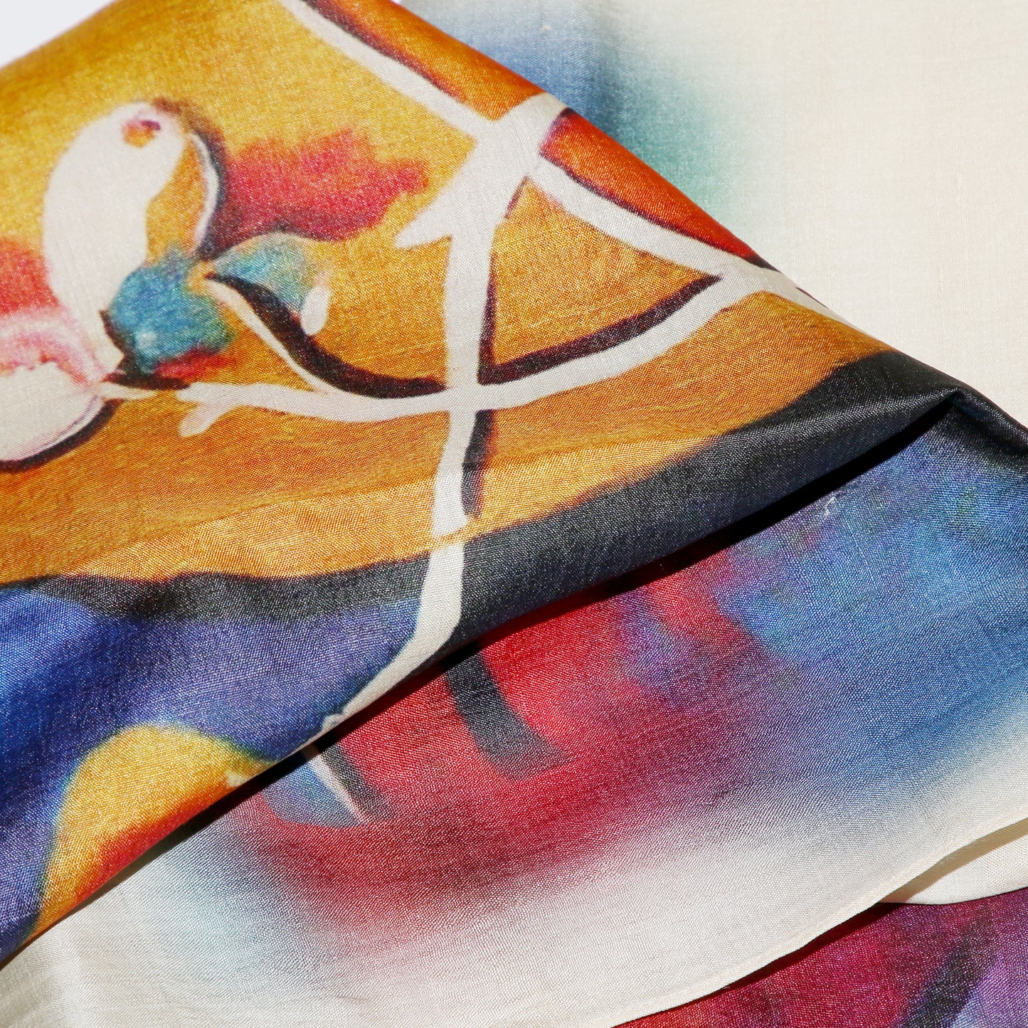 KHADI MONGA SILK LILIES SCARF