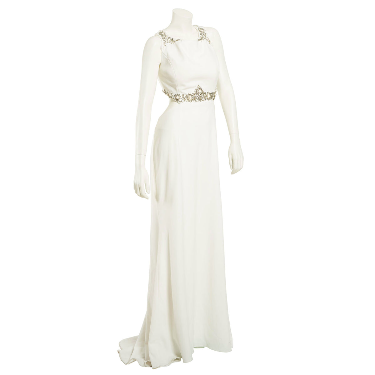 BEADED CREPE DRESS